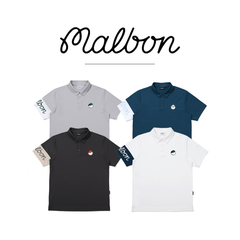 韓国 MALBON ゴルフウェア メンズ 半袖Tシャツ 通気性 スポーツ カジュアル 速乾 軽量 ポロシャツ