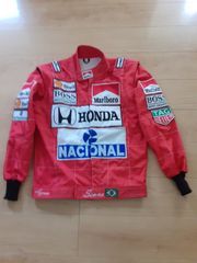海外 Ayrton Senna アイルトンセナ　レーシング刺繍　ジャケット 52サイズ　レプリカ