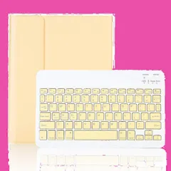 Air5 Air4 兼用blueoothキーボードカバー iPad 分離式 apple iPad penci収納 キーボードケース スタンド機能 第1/2/3/4世代 薄型 Pro11 全面保護イエロー