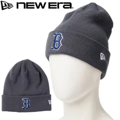 新品 NEWERA ニューエラ 正規品 ボストン レッドソックス B MLB ロゴ ニット帽 ニットキャップ 帽子 CAP キャップ 刺繍 レディース メンズ ユニセックス フリーサイズ チャコール グリーン グレー 14670109