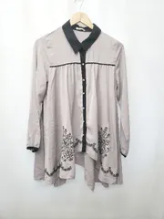 ◇ Θ axes femme アクシーズファム レース 長袖 シャツ サイズM ライトパープル系 レディース E  【1506180006799】