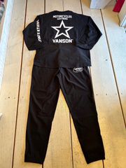 【XXLサイズ】VANSON バンソン トレーニングウェア セットアップ NVSU-2401 ブラック ドライL/T