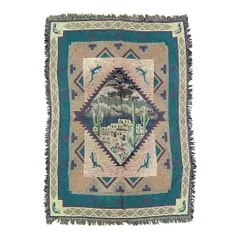 【最終値下げ】希少　ヴィンテージラグ　ネイティブ　アメリカン　USA VINTAGE】ナバホ ラグ 《ネイティブアメリカン ウール マット