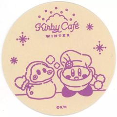 [중고] 코스터 커비(와돌디 눈사람/퍼플) 오리지널 코스터 [별의 커비 커비 카페 WINTER] 음료 주문 특전