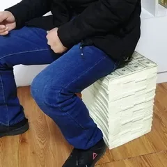 椅子 チェアーモデリングチェア　紙幣 100ドルスツール チェア