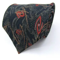 シャルル・ジョルダン ブランド ネクタイ 総柄 ドット 幾何学模様 シルク メンズ ネイビー CHARLES JOURDAN 【中古】