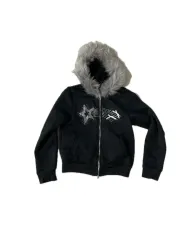 ストリートカジュアル ファー付きフード ジップアップジャケット 中綿 ジャケット フェイクファー フルジップ ARCTIC CLOTH FULL