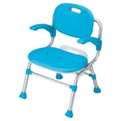 【新品・5営業日で発送】幸和製作所 テイコブ　シャワーチェア　折り畳み　背・肘掛け付タイプ ／ SC01　ブルー
