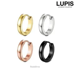 ボディピアス 18G フープピアス リング ワンタッチピアス 金属アレルギー対応 サージカルステンレス つけっぱなしOK 甲丸 ユニセックス 片耳用 ルピス LUPIS p0269