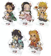 【中古】アクリルスタンド・アクリルパネル 全5種セット 「鬼滅の刃 鬼滅祭オンライン -アニメ弐周年記念祭- 丑年 みにきゃら ランダムアクリルスタンド」 ufotable WEBSHOP受注生産限定