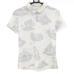 【超美品】ナイキ 半袖ポロシャツ 白×グレー 総柄 DRI-FIT レディース S ゴルフウェア NIKE