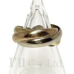 CARTIER　カルティエ　トリニティ　リング　クラシックモデル　750YG　750WG　750PG　＃49　ブランドジュエリー　指輪　9号　MM　K18　18金　Au750　スリーカラーゴールド　3連　三連　マストドゥ【中古】【76048】
