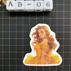 防水ステッカー　プリンセス　お姫様　イラスト　かわいい　装飾　シール　AB-6