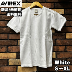【AVIREX/アビレックス】DAILY VネックTシャツ 半袖Tシャツ アビィレックス avirex 7835934005 6143501 ホワイト White Vネック デイリー アヴィレックス 半袖 short sleeve 新品未使用 正規品 送料無料