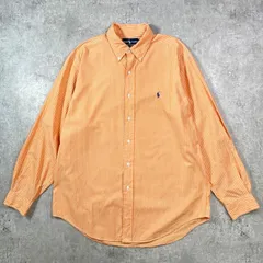 90年代 Ralph Lauren ラルフローレン YARMOUTH ストライプシャツ メンズXL相当 