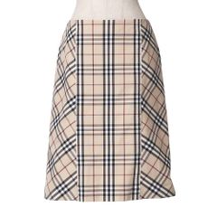 BURBERRY バーバリー スカート サイズ40 膝丈 台形スカート コットン  