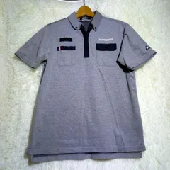 ルコックスポルティフゴルフ【L】メンズ 半袖 ボタンダウン ポロシャツ グレー