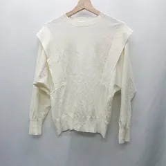 ◇ ⊇ CAST: キャスト コロン 長袖 ニット サイズM クリーム系 レディース E  【1502060030335】