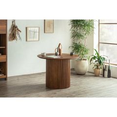 良品】アサヒ木工 日田杉 高級ダイニングテーブル 円形 幅110 - メルカリ