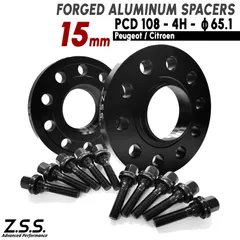 Z.S.S. AP 【純正ホイール用 ボルト付き】 シトロエン Citroen C2 (03~09) ABA-JM系 スペーサー 厚み 15mm PCD108 4穴 ハブ径65.1φ 