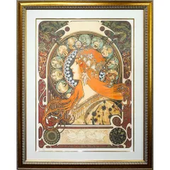 アルフォンス・ミュシャ、スラヴ賛歌、希少な画集より、新品高級額・額装付 アルフォンス・ミュシャ、スラヴ賛歌、希少な画集より、新品高級額