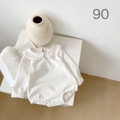 セール　韓国子供服　丸襟　ホワイト　えり　襟　トップス　Tシャツ　ロンT  ブラウス　トレーナー　キッズ　ベビー　男の子　女の子　ユニセックス　柔らかい 保育園