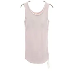 未使用 gelato pique ジェラートピケ カップイン タンクトップ F ピンク系 リブ レディース 古着