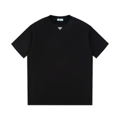 【今日特価】Prada トライアングルロゴ ミニマル T シャツ（カップル款