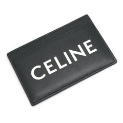 セリーヌ CELINE カードケース レザー ブラック ロゴ
