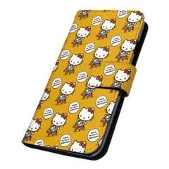 サンリオ 正規品 ハローキティ AQUOS R8 pro A301SH ケース 手帳型 スマホケース [デザイン:11.レトロキティ(ye)/マグネットハンドあり] SANRIO キティ アクオスr8プロ a301sh