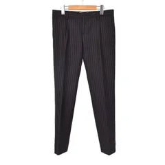 サンローラン パリ SAINT LAURENT PARIS エディ期 パンツ スラックス ストライプ 36 黒 ブラック ☆AA★のサムネイル