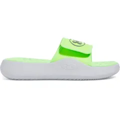 【送料無料】 アンダーアーマー レディース サンダル シューズ Under Armour Ignite Pro 8 Kids' Slide Sandals Green Reflective