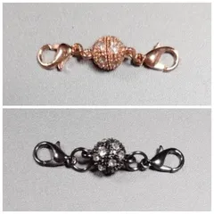 マグネットパーツ 中輝球ピンクゴールド１組＋中輝球ブロンズブラック１組（計２組）