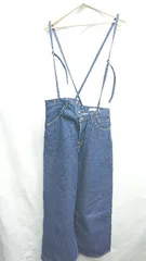 ◇ Θ Johnbull ジョンブル サスペンダー デニムパンツ サイズ表記なし ネイビー レディース E  【1411280007198】