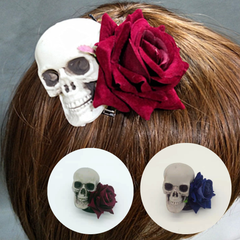 レディース アクセサリー ヘアバンド ハロウィン ヘアピン ドクロ ガイコツ スカル ゴスロリ ロック 病みかわ 地雷系 量産 パーティー 飾り コスプレ 面白い セクシー 魔女  ウィッグ カチューシャ  ヘアクリップ リボン ロリータ 頭蓋骨