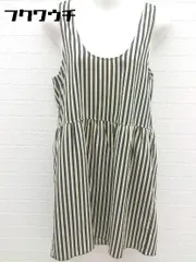 ◇ BEAMS BOY ビームスボーイ ストライプ ミニ ワンピース ベージュ ブラック レディース 【中古】 【1002800642304】のサムネイル