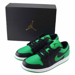 【新品】NIKE ナイキ エア ジョーダン 1 LOW スニーカー 29.0cm 553558-065 国内正規品 ブラック/ラッキーグリーン/ホワイト/ブラック【送料無料】靴 23530907