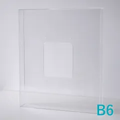 アクリル製の透明な額 prèdoux　フローティングペースト用　B6サイズ　浮かし貼り用額縁　デッサン額　水彩額　版画額　書道額　アクリルフレーム　アクリル額　アクリル立体額