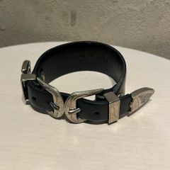 TOGA PULLA トーガプルラ Leather bangle バングル シルバー