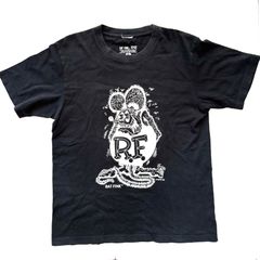 MOONEYES ムーンアイズ RAT FINK ラットフィンク プリント Tシャツ M ブラック 古着 アメカジ
