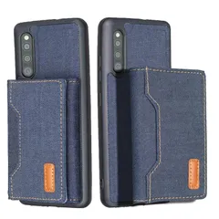 【在庫処分】耐衝撃 財布型ICカード収納ケース 保護ケース デニム材料+ 上質 a41ドコモsc41a ギャラクシー サムスン スタンド機能 磁気吸着 取り外し可能なウォレット&スマホケース 用2イン1 SCV48 au 背面カバー / / SC-41A do