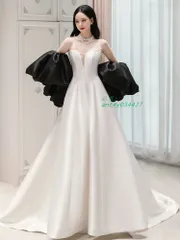 ウェディングドレス ウエディングドレス ロングドレス 二次会 結婚式 前撮り Aラインドレス ブライダル イブニングドレス 付け袖 ビスチェ つけ袖 花嫁 ant4y034427