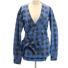 TAKAHIRO MIYASHITA The SoloIst. タカヒロミヤシタザソロイスト 17ss 日本製 チェック柄 長袖 タングルドアップ シャツ 44 ブルー 羽織り PRIMALOFT メンズ 古着