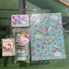 【🎀サンリオ　キティちゃん】グッズ4点セット ハッピーセット パスケース 小物入れ クリアファイル