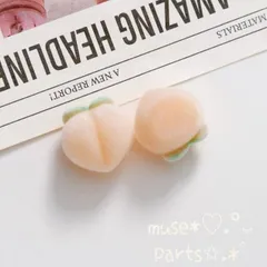 オレンジ色 桃 ピーチ フロッキーカボション だいだい色 橙色 デコパーツ ゆめかわいい ハロウィン クリスマス お菓子 グミ レトロフルーツ ミニチュア 貼り付けパーツ スイーツデコ ホイップデコ ハンドメイド ピアスイヤリング 大人子供 ギフト 4個ほ