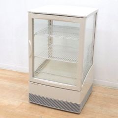 Panasonic パナソニック 冷蔵ショーケース SMR-CZ65F 全面ガラス 卓上型 65L 2重ガラス 店舗 収納 業務用 ホワイト EG17757-1 中古家電