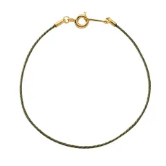 【カーキ×ワンサイズ】[Cream dot. クリームドット公式] ブレスレット レディース  金属アレルギー ニッケルフリー 細い ロープ風 重ねづけ スリムコード 大人  のサムネイル