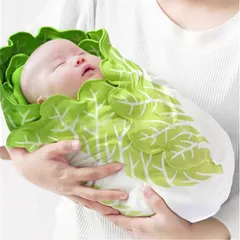 おくるみ 白菜 ブランケットお昼寝アート毛布タオルケット　ガーゼケット　授乳ケープ　おむつ替えシーツ　ベビー寝袋　抱っこ布団　　ベビーバスタオル　出産祝い　記念撮影