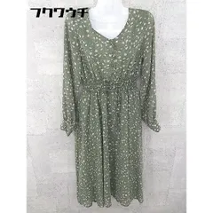 ◇ ◎ Avan Lily アヴァンリリィ 花柄 長袖 膝下 ワンピース サイズFREE マルチ レディース  【1002801911744】