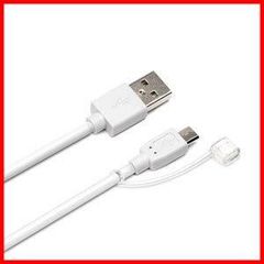 【在庫処分】iCharger 急速充電対応 micro USBケーブル 2A ホワイト PG-MQC06WH PG-MQC06WH